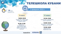 Трансляция уроков «Телешколы Кубани» начнется 5 февраля