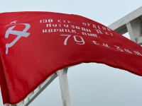 Акция "Гордо реет Флаг Победы" на горе Ахун